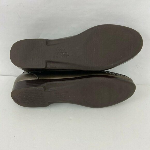 SAS Metro Women's 8.5 N Leather Slip-On Moc Shoes Loafers Comfort Bronze - Picture 6 of 9